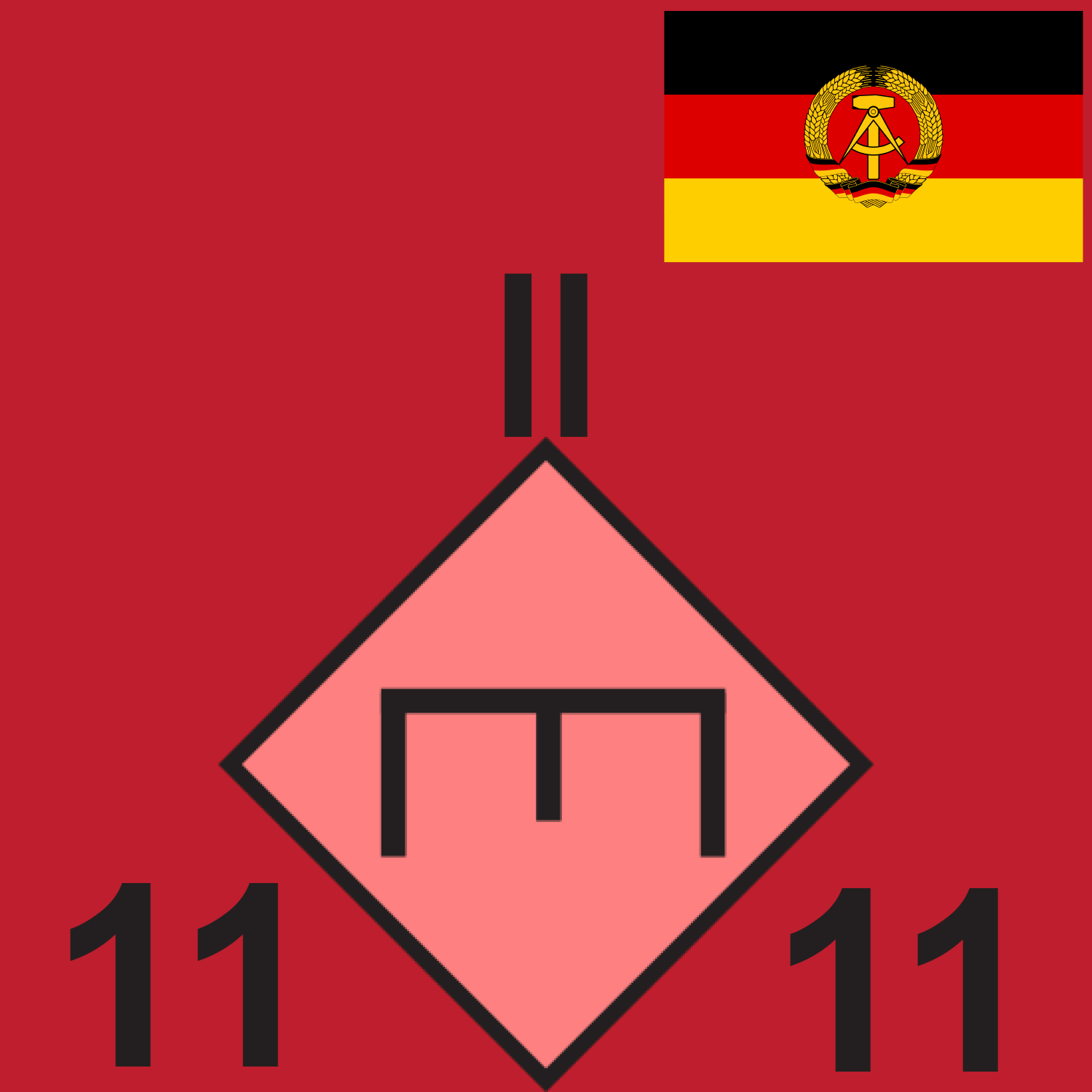 RED GDR 11 ENG BN 1989